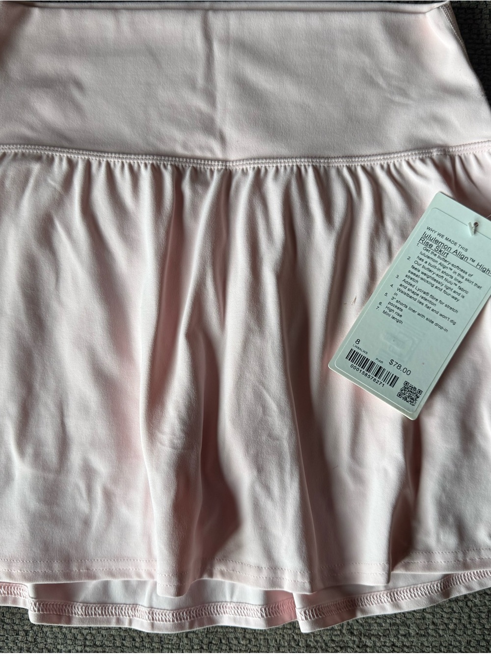 lululemon athletica Light Pink Stretch Skater Skirt